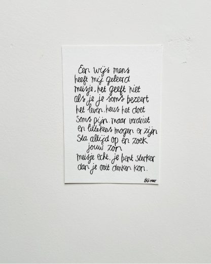 Meisje, je bent sterker dan je ooit denken kon