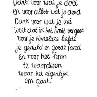 Dank voor alles