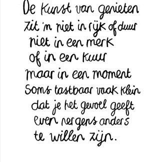 De kunst van genieten