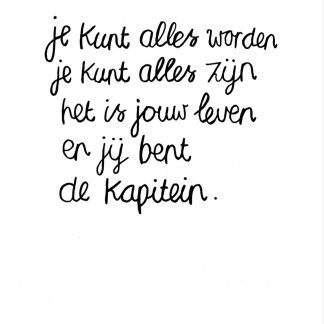 Jij bent de kapitein