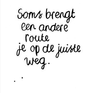 Soms brengt een andere route