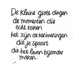 De kleine grote dingen